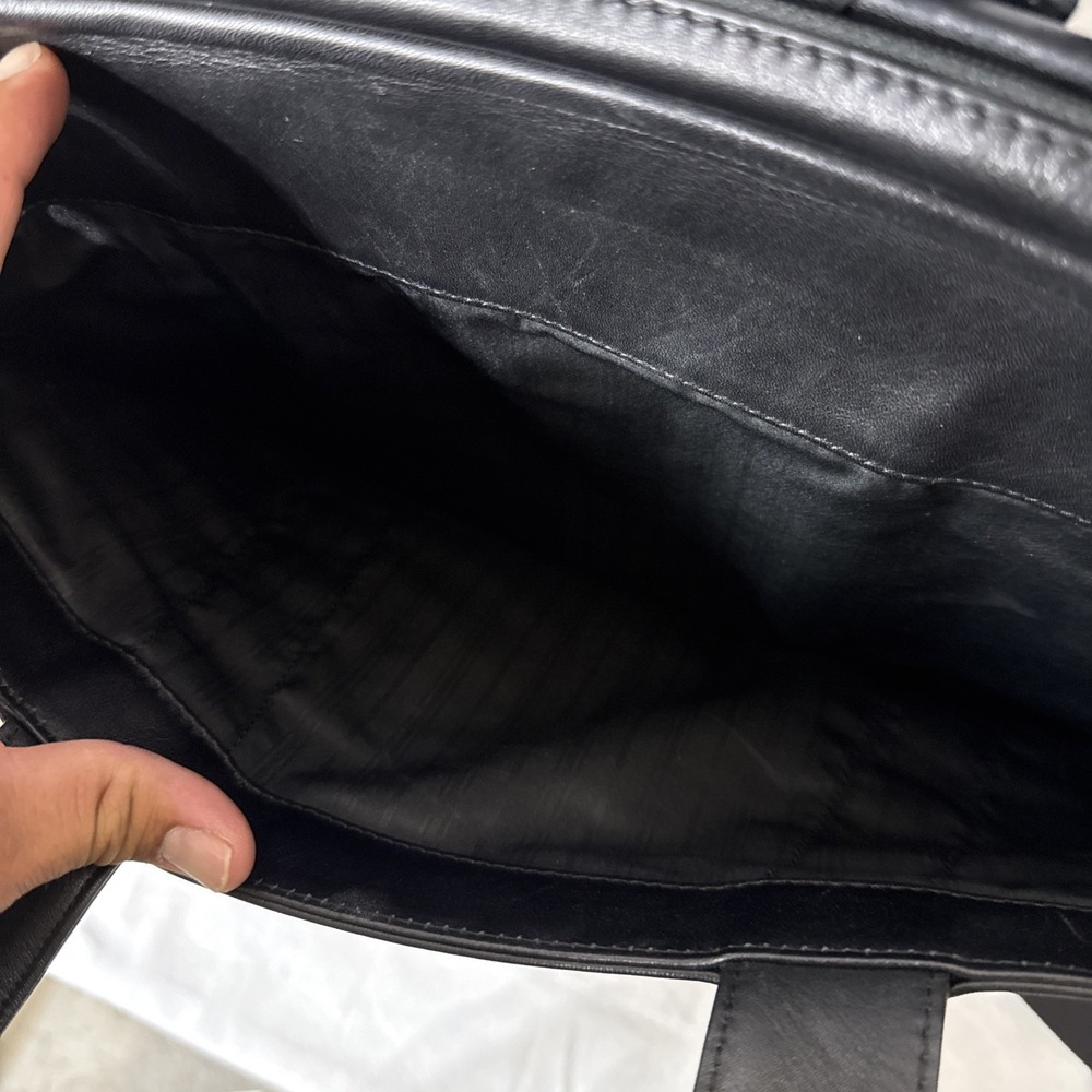 TUMI‎ Briefcase Leather Black Laptop Bag Business Travel Computer 96111DH - Picture 12 of 16